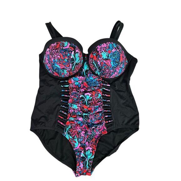 Swimsuits for All size 24 Ruched Underwire One-Piece Swimsuit - Picture 5 of 15